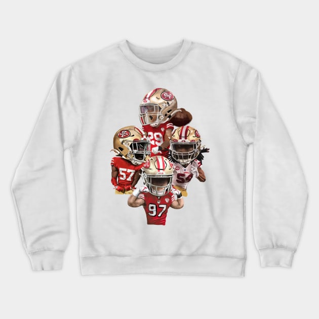 Niners D! Crewneck Sweatshirt by ericjueillustrates